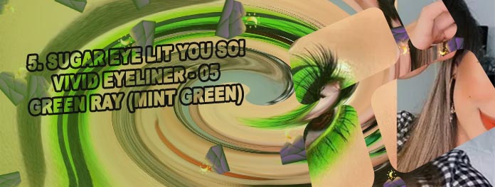 Lime green eyeliner