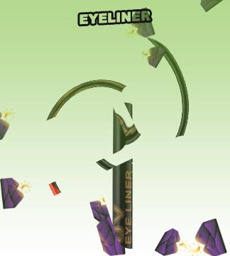 Neon orange eyeliner