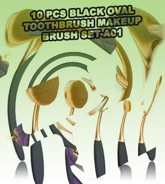 Oval makeup brush