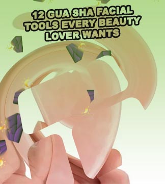 Rose quartz gua sha tool
